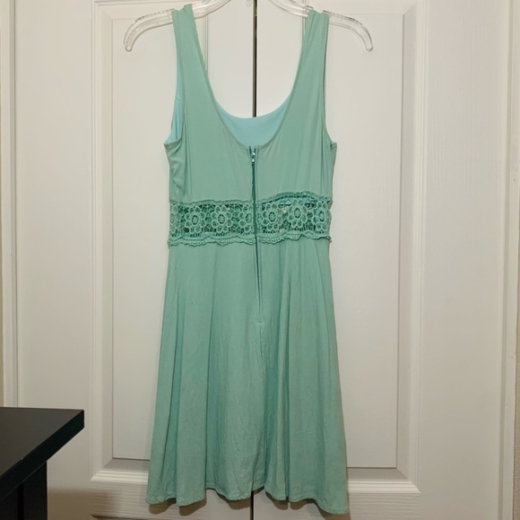 Solemio Mint Sundress with Lace Cut Out - Picture 2 of 7